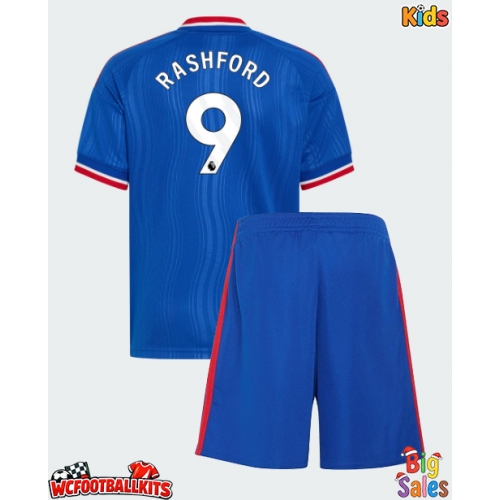 Manchester United Marcus Rashford #9 Replica Away Stadium Kit for Kids 2026-27 Short Sleeve (+ pants)